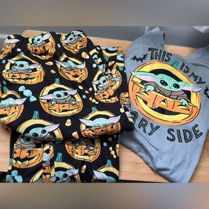 Size XXL Baby Yoda Halloween Pjs